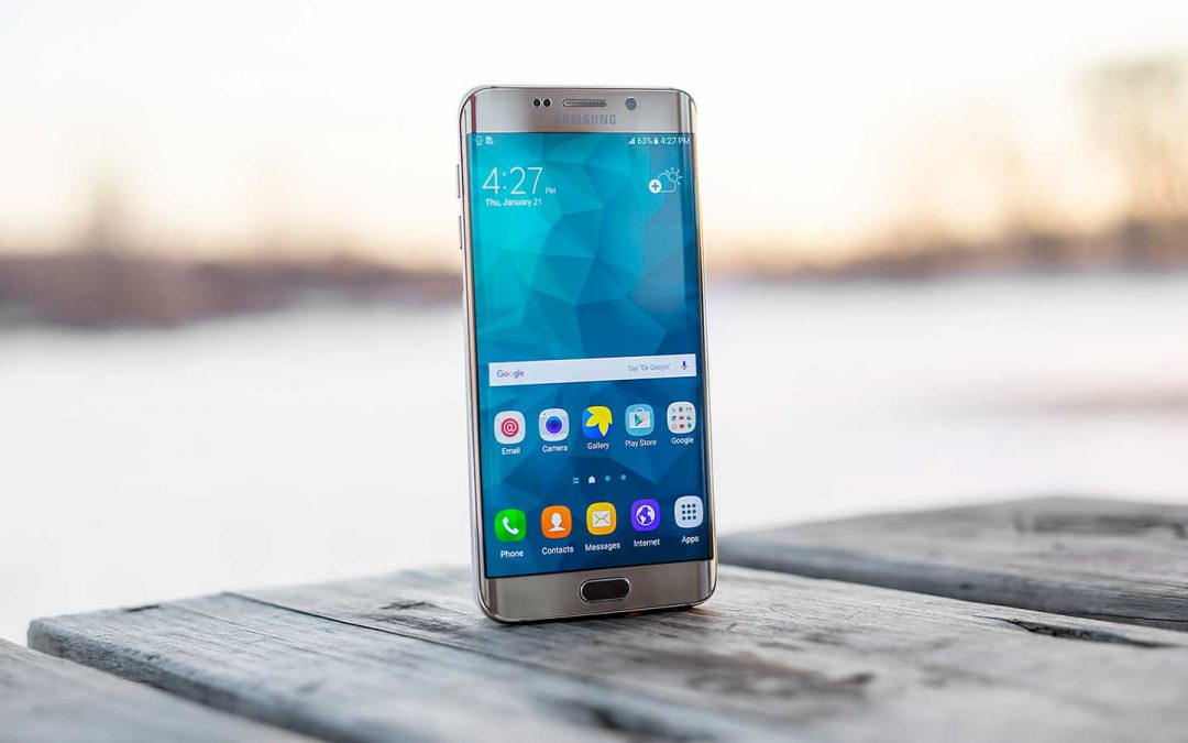 Smartphone stehend