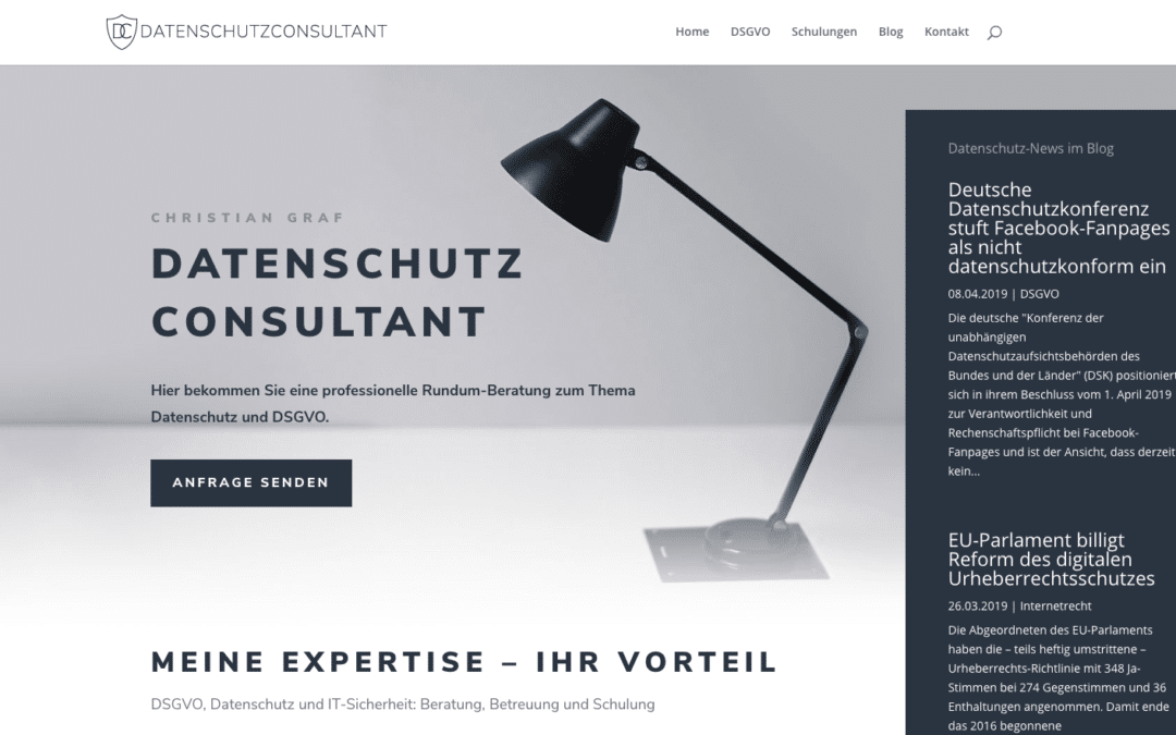 Screenshot datenschutzconsultant.eu