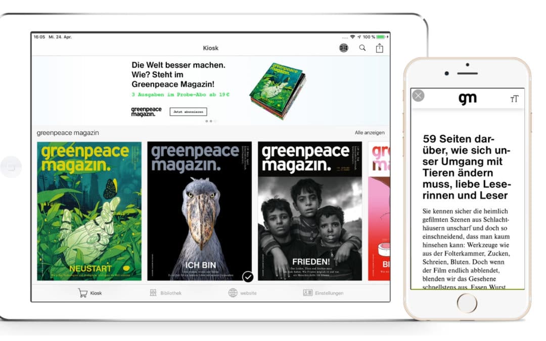 Screenshots Greenpeace Magazin