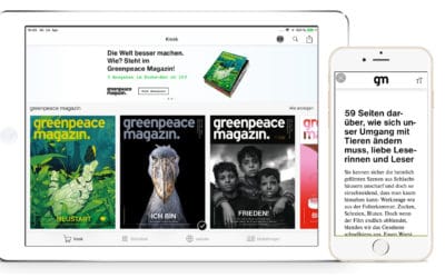Greenpeace-Magazin-App: mit innovativem HTML-Lesemodus bequem lesen
