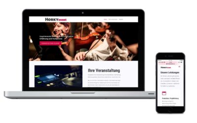 Neu in unserem Portfolio: Die Website horkyevent.at